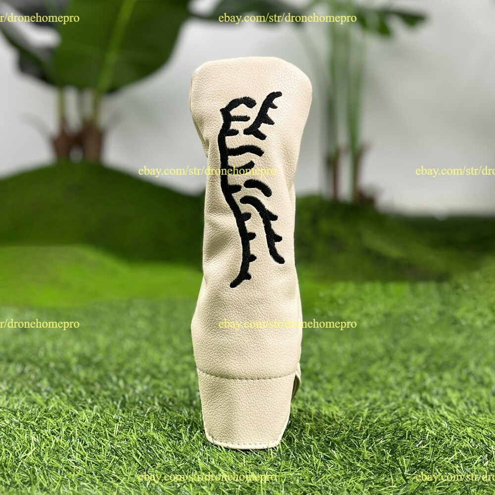 New-Tiger Golf Wood Head Cover Headcover PU Driver Fairway Hybrid Club Cover