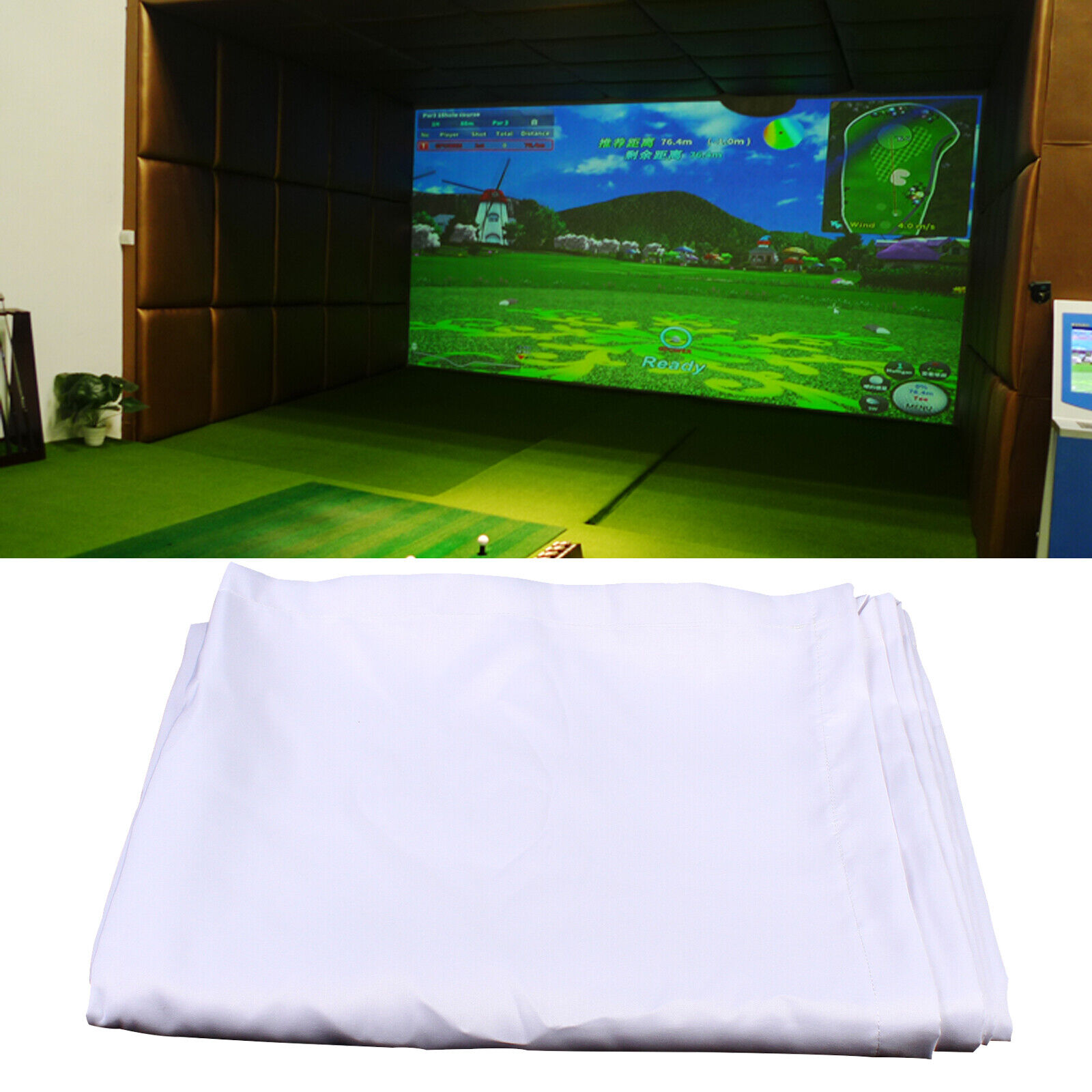 Golf Ball Simulator Impact Display Projection Screen Indoor Game Special 3*2m 
