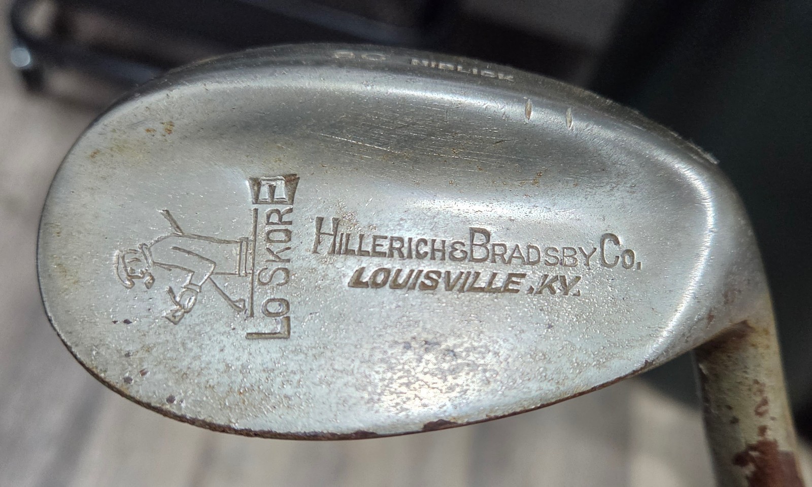 Antique Vintage Hillerich & Bradsby Flange Hickory Wood Shaft Golf Club Niblick Antique Vintage Hillerich & Bradsby Flange Hickory Wood Shaft Golf Club Niblick