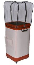 With special hood Golf club storage bag with casters  (Beige Brown picture