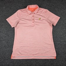 Magnolia Lane Polo Orange Gingham Womens Medium Masters Golf Tech Upf 50+ Preppy picture