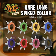 Animal Jam Classic (ajc) | Rare Long Spiked Collar (read Description) picture