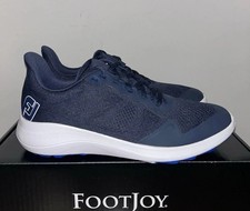 Footjoy Fj Flex (56140) Men's Spikeless Golf Shoes Navy/white Brand New In Box picture