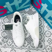 New G/fore Men's G.112 Snow/nimbus Golf Shoes White Pu Leather Sneakers Sz 10-12 picture