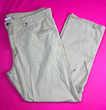 Magellan Outdoors Stain Release Beige Canvas Pants Relaxed Straight 40w picture