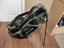 Taylormade 7 Divider Golf Dual Strap Stand Bag Black/Grey w Raincover picture