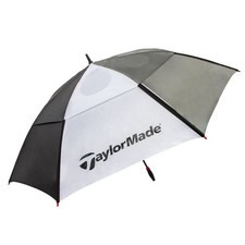68 Inch Auto Open Vented Golf Umbrella, Windproof, Double Canopy, Black White picture