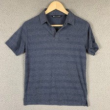 Travis Mathew Women Shirt Polo Medium Blue Golf Performance Suncadia Resort picture