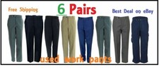 6 Used Uniform Work Pants Cintas, Aramark, Dickies. picture