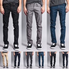 Victorious Men's Skinny Fit Stretch Raw Denim Jeans Dl936 - picture