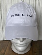 Peter Millar Embroidered Adjustable Strap back White Hat Cap ⛳️ picture