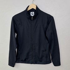 Footjoy Jacket Womens Medium Black Full Zip Golf Performance Athletic Outerwear picture