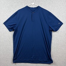 Nike Tiger Woods Polo Shirt Mens Large Blue Vapor Blade Collar Dri Fit Golf picture