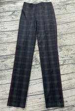 Golfino Women 4 (fits 24.5x31) Slim Plaid Tartan Golf Pants Windowpane Portugal picture