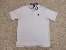 FootJoy Polo Shirt Mens Large White Tour Issued Golf Performance Athletic picture