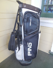 USED PING HOOFER 14 STAND BAG / 14 WAY / BLACK&WHITE / NO RAINCOVER picture