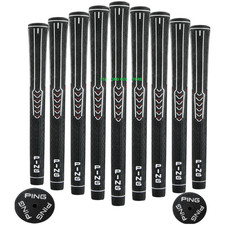 Ping Id-8 Golf Grips Standard .600 Ribbed Aligned Black White Bundle Set New picture
