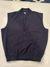 Footjoy Fj Golf Vest Men’s Small Navy Blue 1/4 Zip Windbreaker Pullover picture