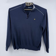 Jack Nicklaus 1/4 Zip Sweater Men's Xl Navy Blue Textured  Golf Casual picture