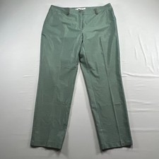 Lady Hagen Golf Pants Womens 10 Green Geometric Stretch Mid Rise Straight Leg picture
