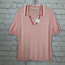 Nwt Lady Hagen Pink Knit Polo Size L picture