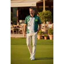 Mens Masters Tournament Golf Polo Shirt Green White Xl Rolex Callaway picture