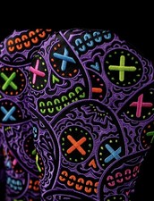 Hatch Golf Blacklight Stacked Sugar Skull Driver Cover | Carrier Sealed picture