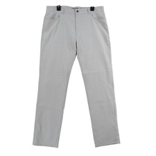 Peter Millar Crown Sport Mens Gray Performance 5 Pocket Golf Pants 36x32 picture