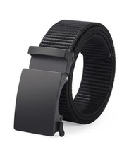 Nylon Ratchet Belts for Men, No Hole Casual Web Golf Fit Waist: 26