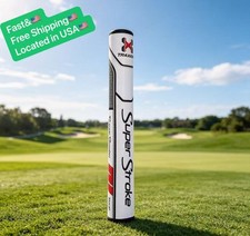 LUXURY New SuperStroke Traxion Tour 3.0 / 5.0 Size Putter Grip ( Grey & White ) picture