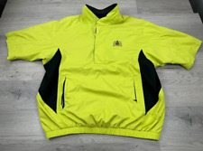 FootJoy FJ Dryjoys Jacket Mens L Green Black Golf Windbreaker Lined Short Sleeve picture