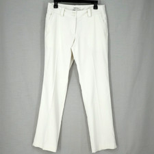 Nike Golf Pants Womens 8 White Dri Fit Tour Performance Stretch Knit Pockets picture