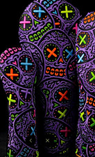 Hatch Golf Blacklight Stacked Sugar Skull Driver Cover | Carrier Sealed picture