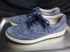 Ecco Wingtip Hybrid Golf Sneakers Womens 40 US 9.5 Extra Wide Blue Shoes Casual picture
