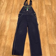 Liberty Men's Denim Bib Overalls Dark Blue 100% Cotton Size 36x32 picture