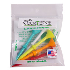 Martini Golf 3-1/4" Durable Plastic Step-up Tees | Consistent Height | 5 Pack picture