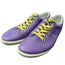 ECCO Spikeless Golf Shoe Size 40 Imperial Purple LSU Colors picture