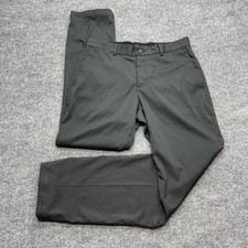 Nike Dri-fit Mens Golf Pants Black 30x30 Stretch Flat Front Trousers picture