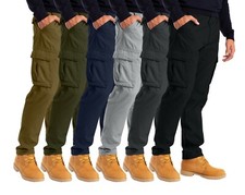Alamo Men's Straight-fit Cargo Combat Trousers 6 Pocket Workwear Full Pants picture