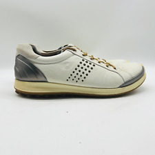 Ecco Biom Golf Shoes Mens 43 US 9 9.5 White Yak Leather Hydromax Hybrid Sneaker picture