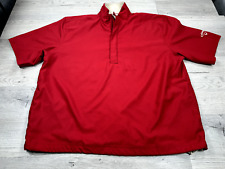 Callaway Jacket Mens XL Red Windbreaker Brushed Microfiber 1/2 Zip Men's Golf picture