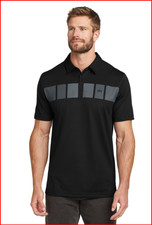 New Tm1mu416 Travismathew Cabana Chest Stripe Polo Black Golf Xl picture