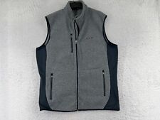 Port Authority Vest Men Extra Large Gray Black Full Zip Polyester Fleece Pockets picture