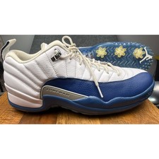 Jordan 12 Low Golf French Blue White Dh4120-101 Mens Size 13 Spiked Cleats picture