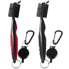 Golf Club Brush Groove Cleaner With Retractable Zipper 2 Pack.. picture