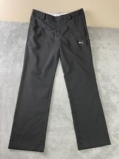 PUMA Dry Cell Golf Pants Mens Size 34x32 (30) Black Athletic •snags• picture