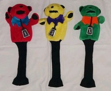 Set Of 3 Vintage 1997 Gdm Grateful Dead Dancing Bears Golf Head Covers picture