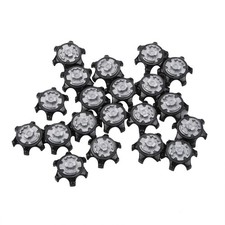 20pcs Soft Plastic Golf Shoe Spikes Replacement Cleat Fast Twist Black Plastic picture