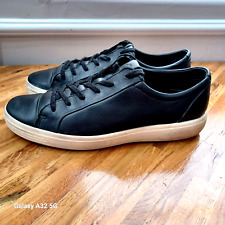 Ecco Mens EU 46, US SZ 12 Black Leather Lace-up Shoes Low Profile  Sneaker picture