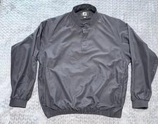 Footjoy Men's Golf Windbreaker Jacket Black Xl Half Zip Lightweight Pockets picture